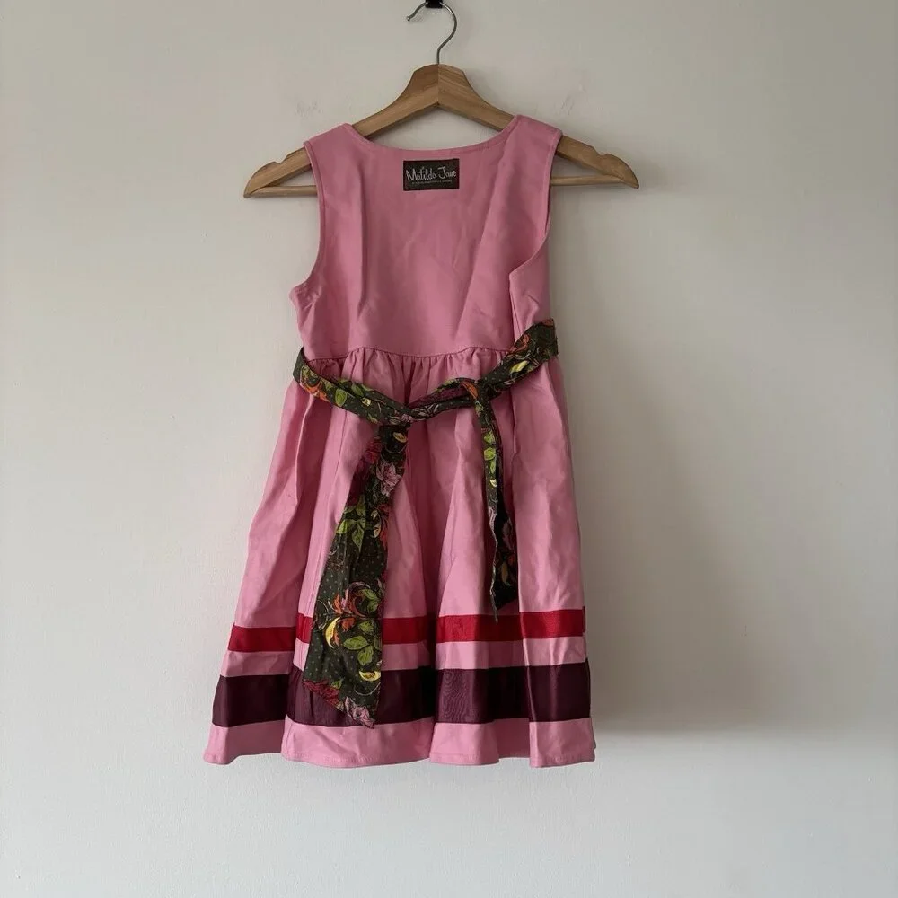 Matilda Jane Paint By Numbers Calypso Dress Girls Pink Red Twirl Size‎ 8 Party